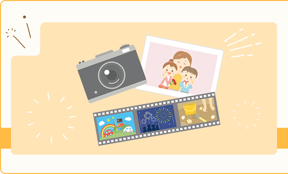 イラスト：カメラとフィルム